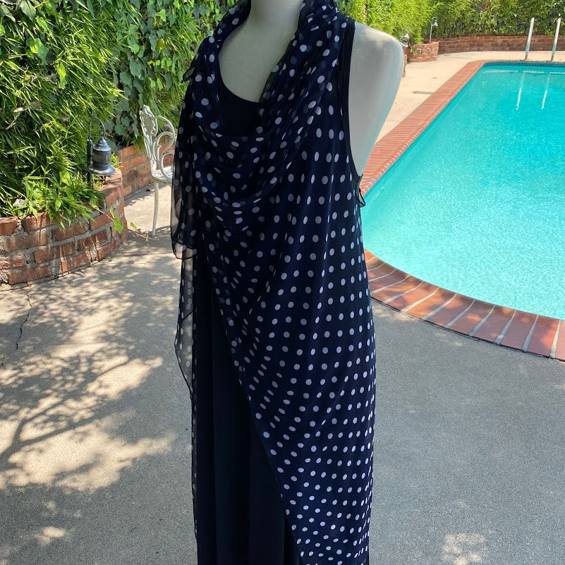 Navy Laced In  Polka Dots 51518